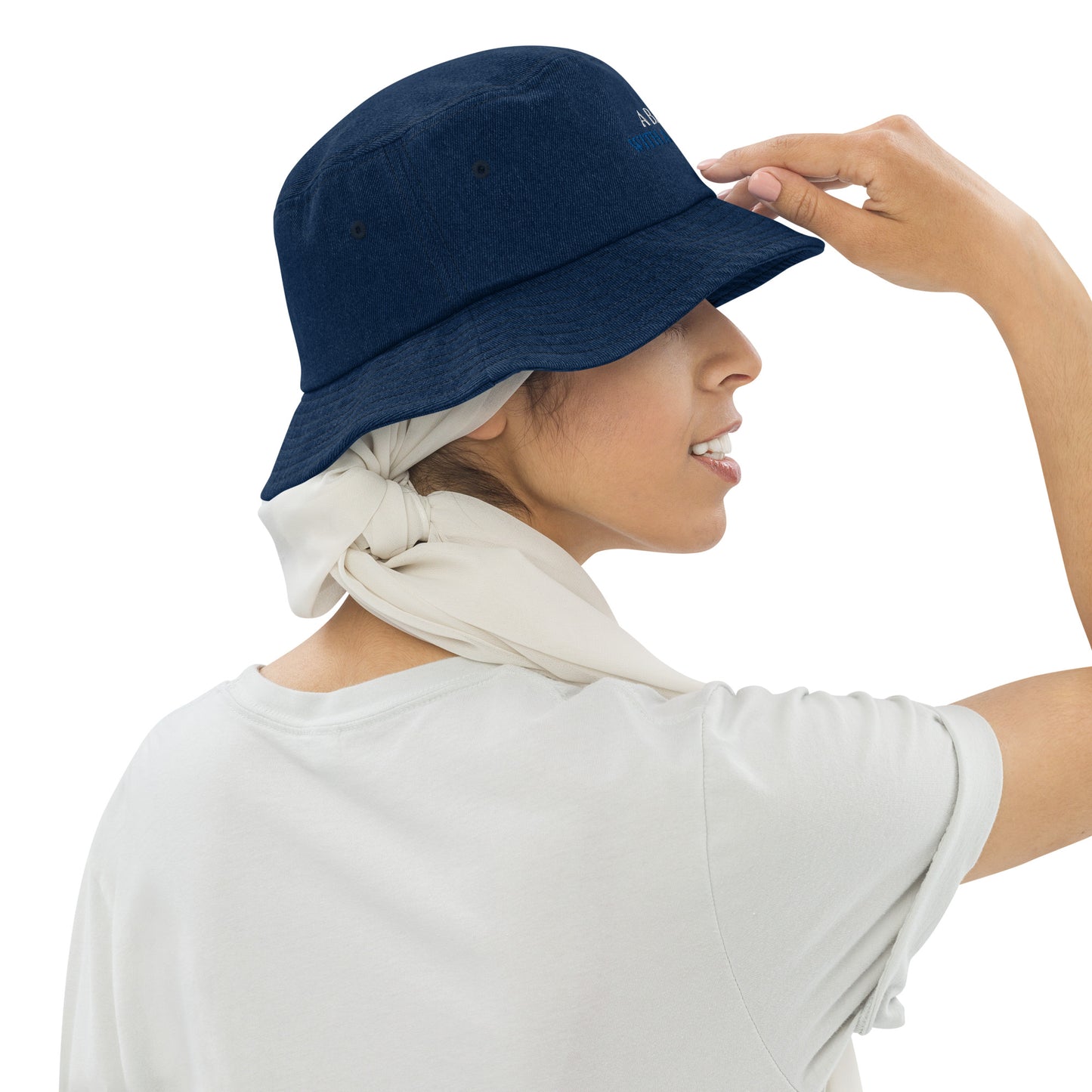 [Customizable] Denim bucket hat