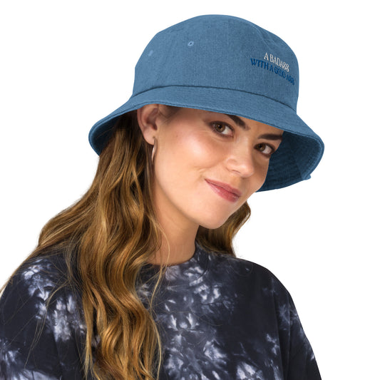 [Customizable] Denim bucket hat