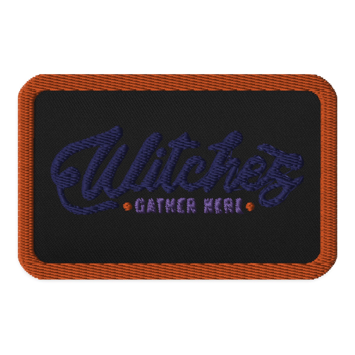 [Customizable] Embroidered patches -Orange Outline