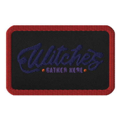 [Customizable] Embroidered patches -Red Outline