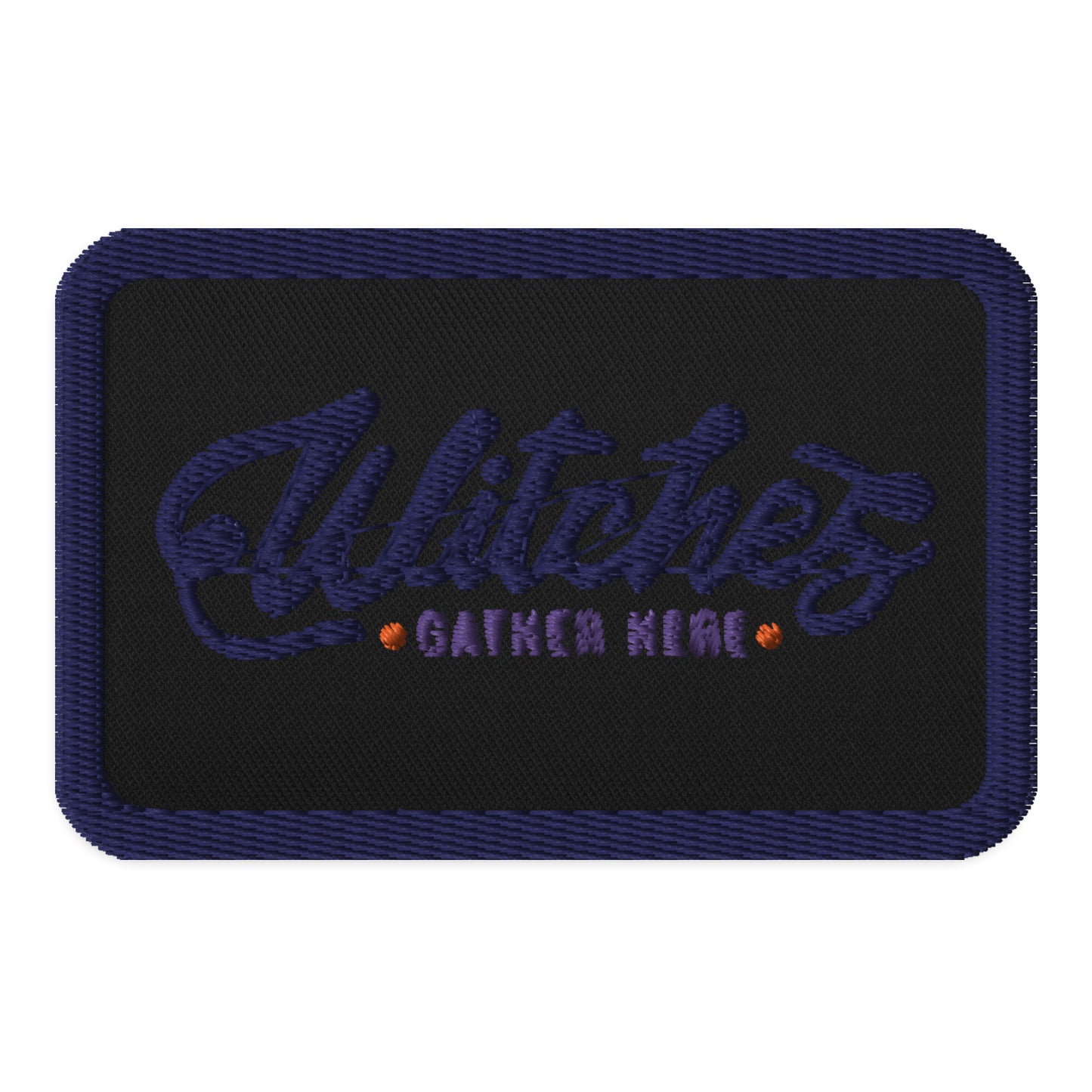 [Customizable] Embroidered patches -Navy Outline