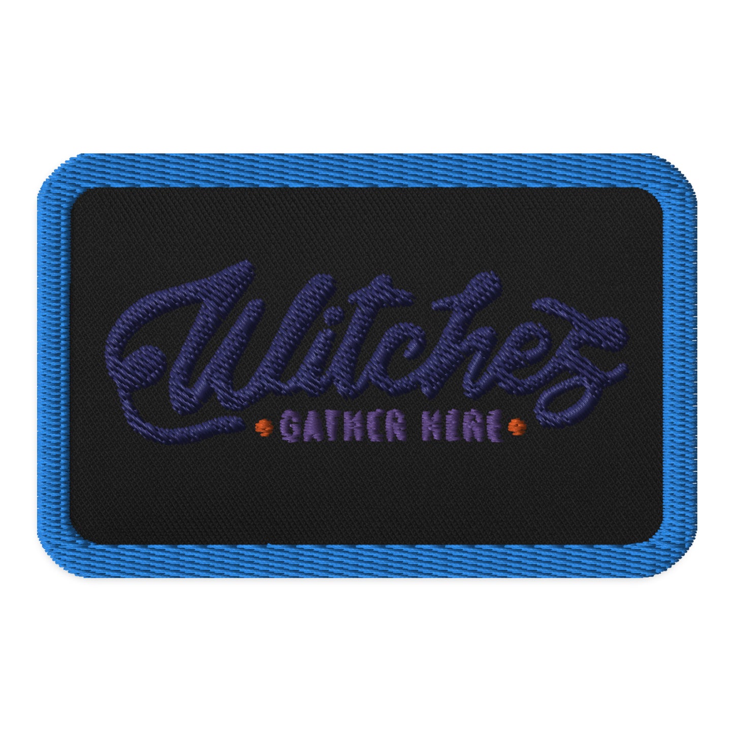 [Customizable] Embroidered patches -Aqua Outline