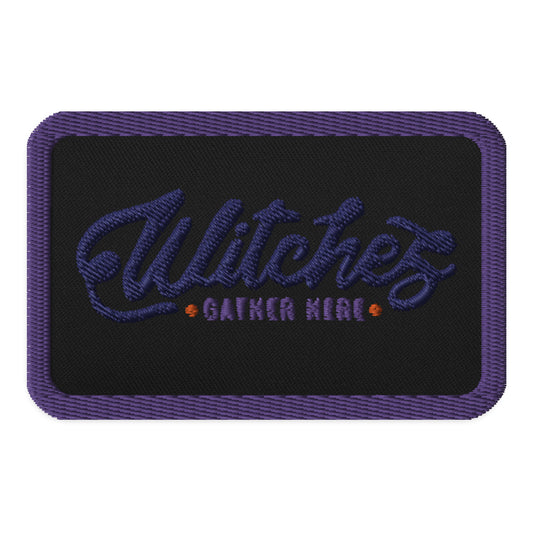 [Customizable] Embroidered patches -Purple Outline