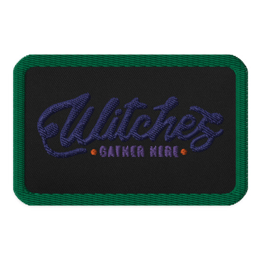 [Customizable] Embroidered patches -Kelly Green Outline