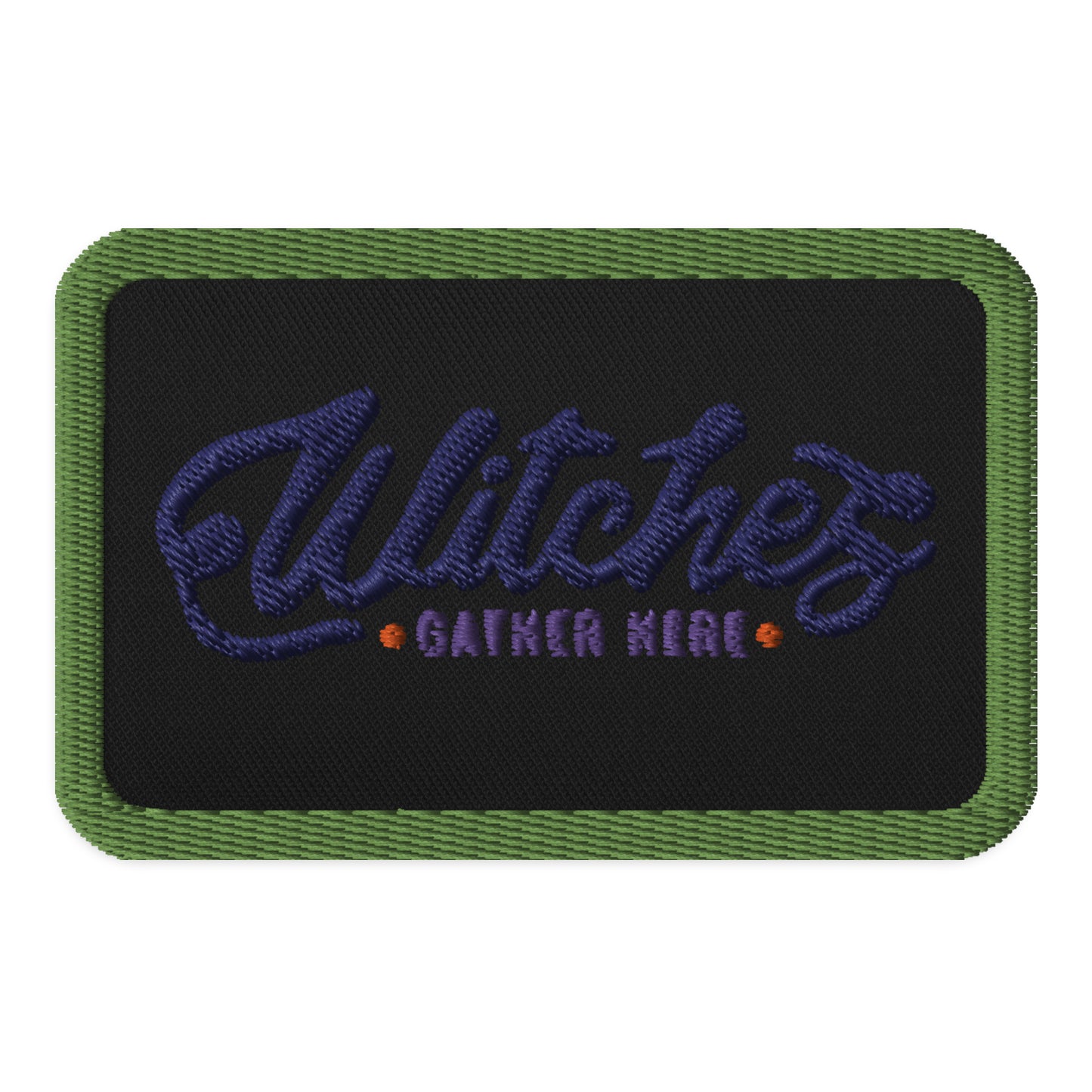 [Customizable] Embroidered patches -Kiwi Green Outline