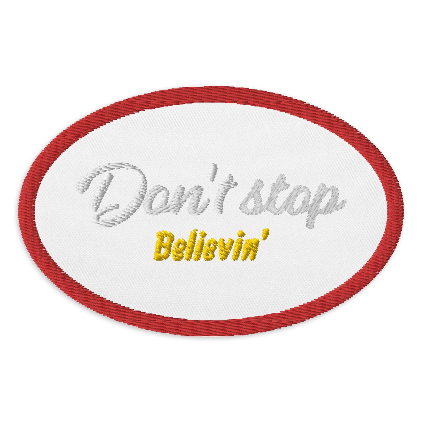 [Customizable] Embroidered patches -Red Outline