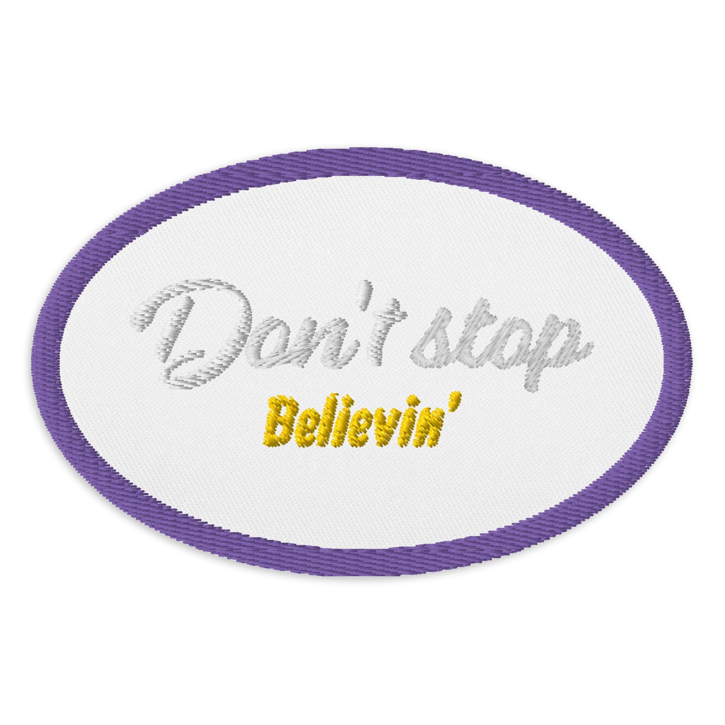 [Customizable] Embroidered patches -Purple Outline