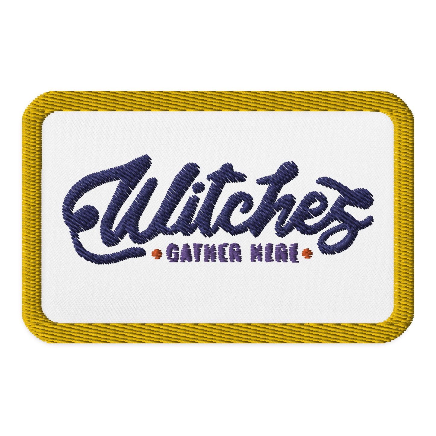 [Customizable] Embroidered patches -Yellow Outline