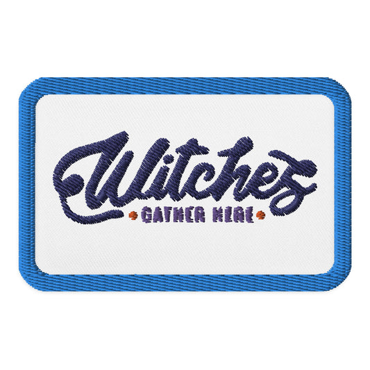 [Customizable] Embroidered patches -Aqua Outline