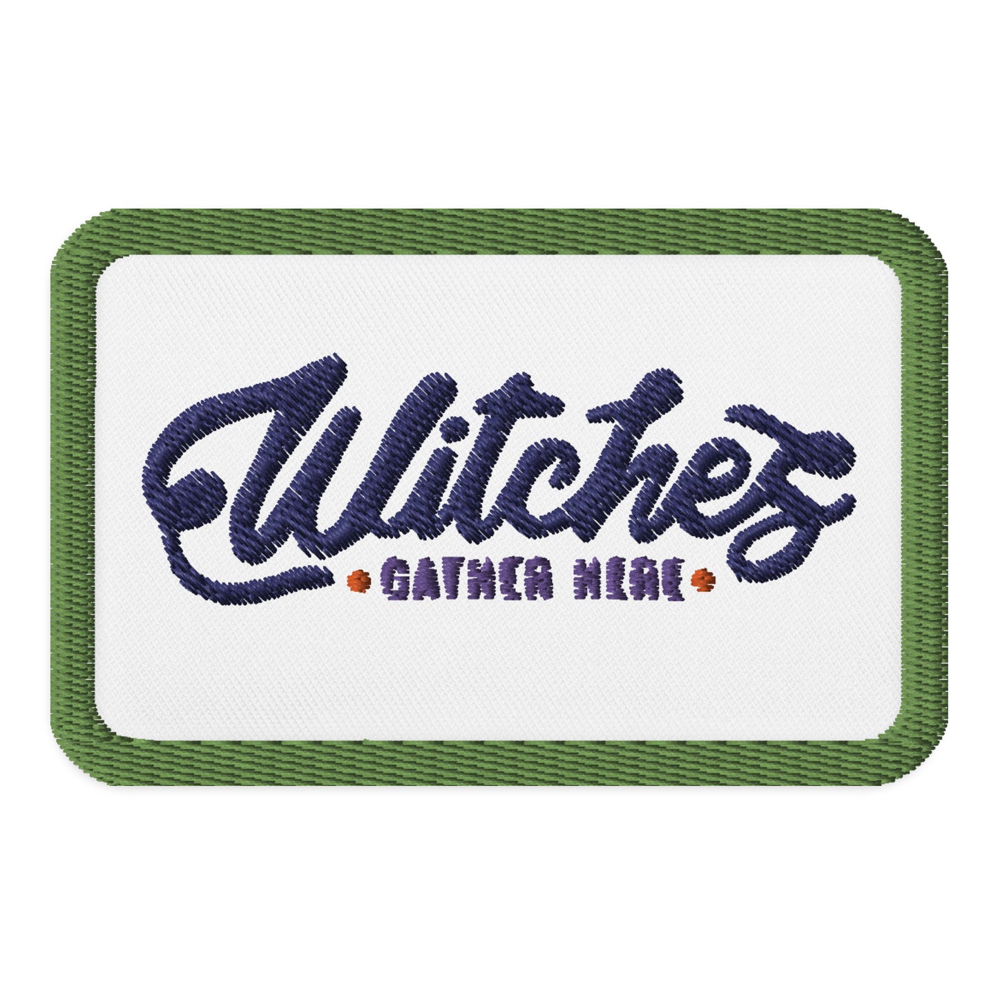 [Customizable] Embroidered patches -Kiwi Green Outline