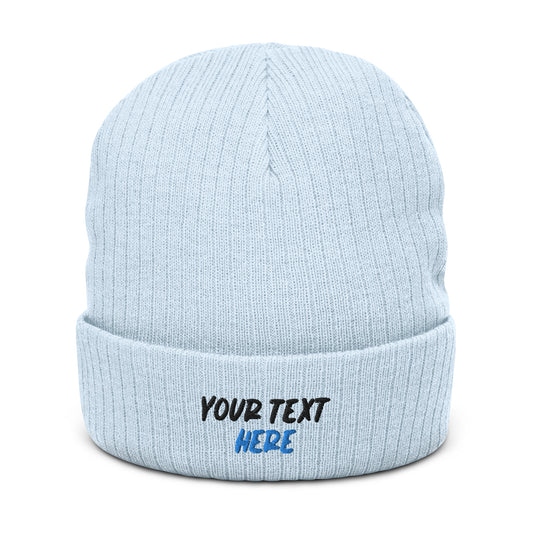 [Customizable] Ribbed knit beanie