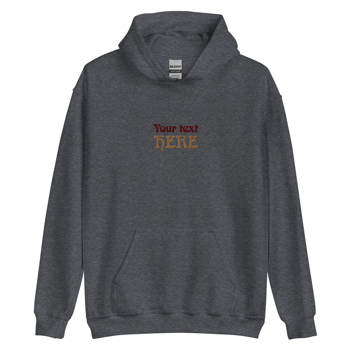 [Customizable text]  Unisex hoodie - Embroidery