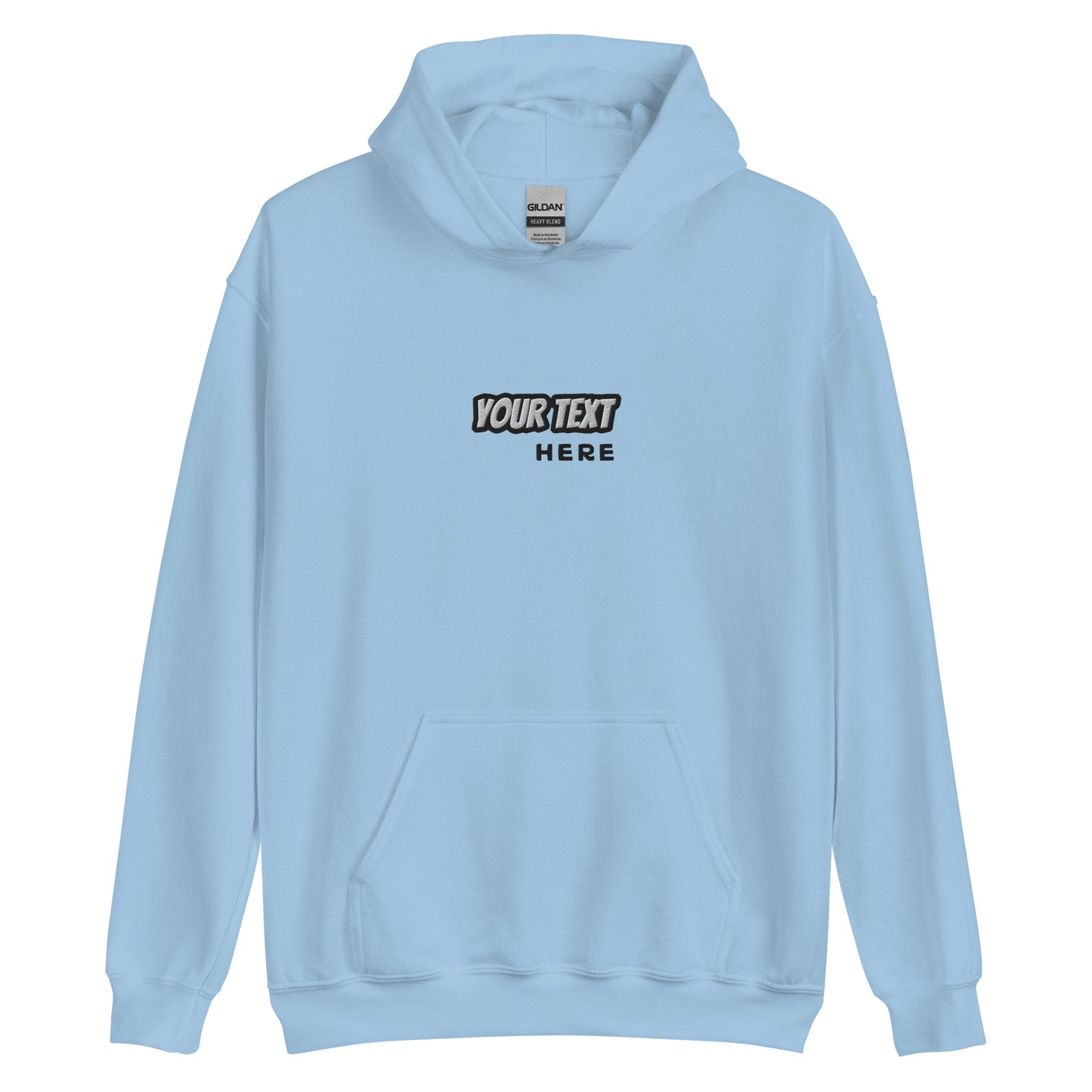 [Customizable text] Unisex Hoodie - Embroidery