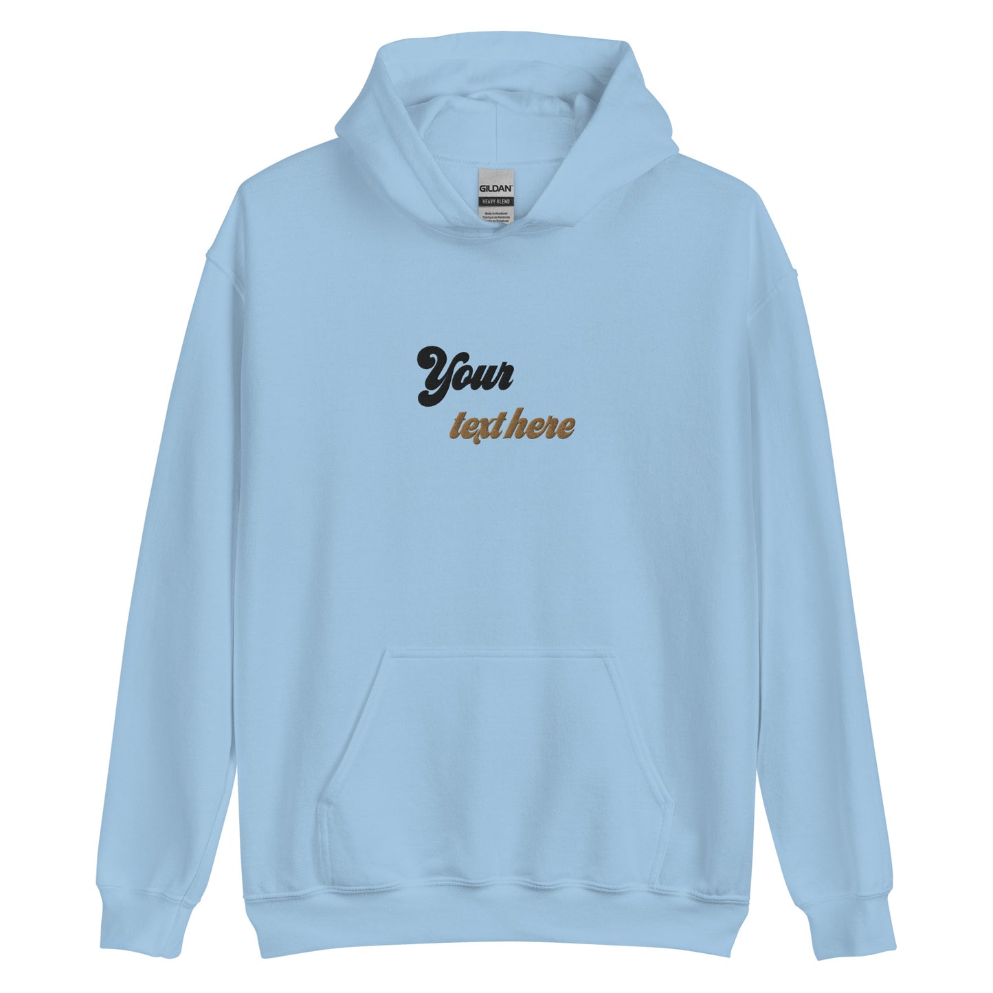 [Customizable text] Unisex Hoodie -Embroidery