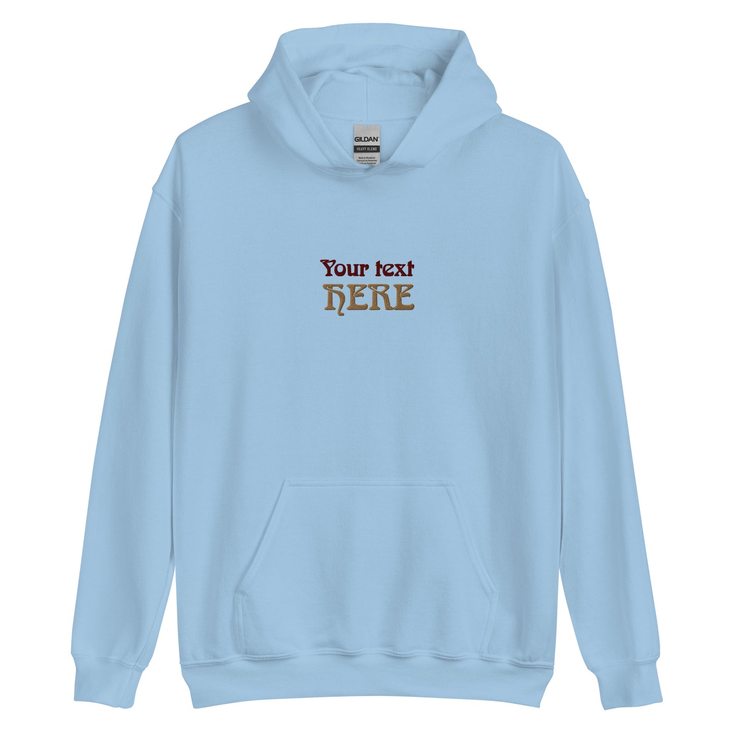 [Customizable text]  Unisex hoodie - Embroidery