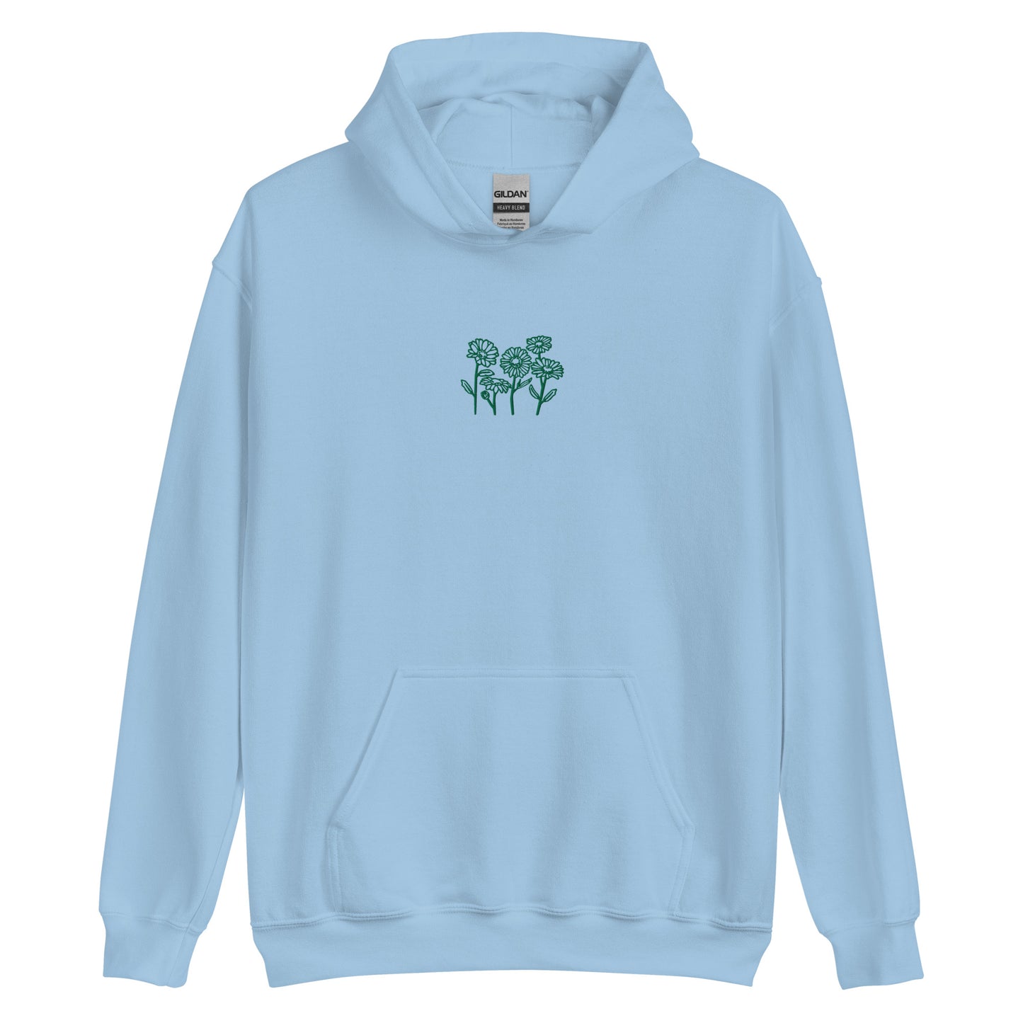 Embroidered Flowers Unisex Hoodie