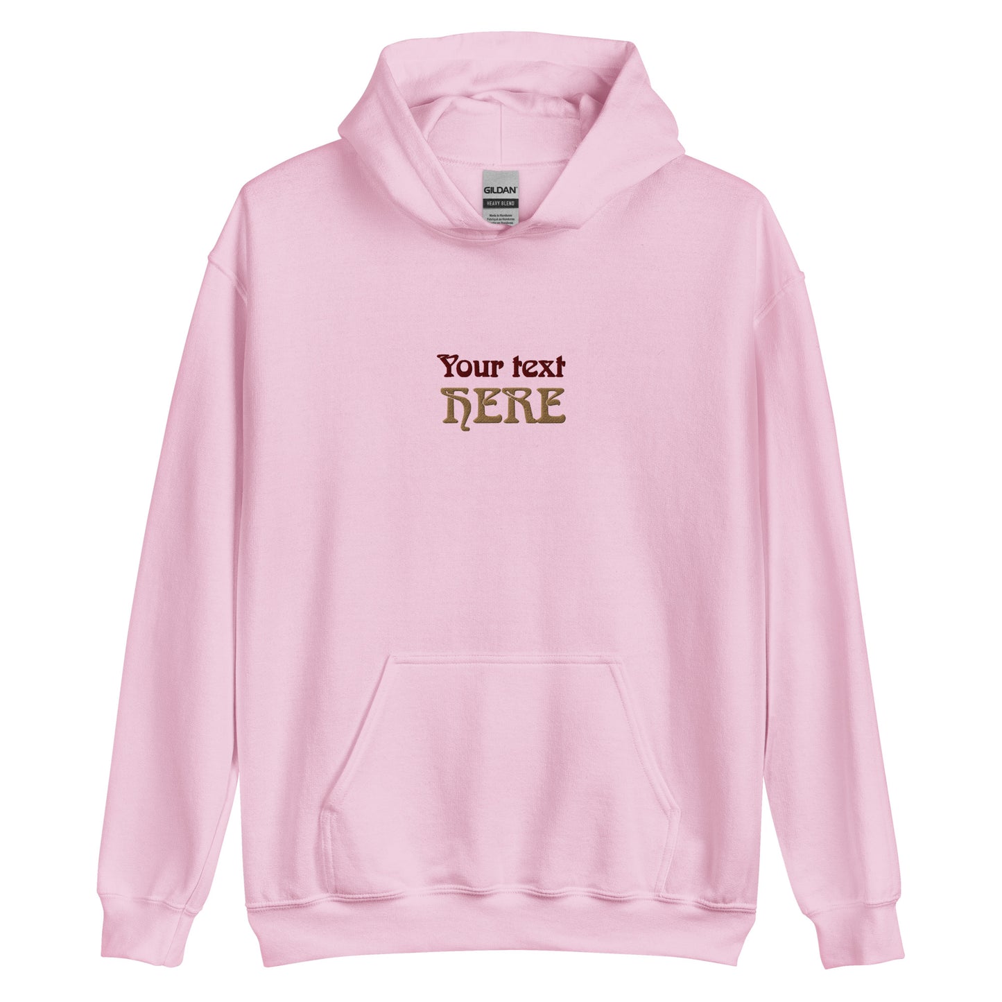 [Customizable text]  Unisex hoodie - Embroidery