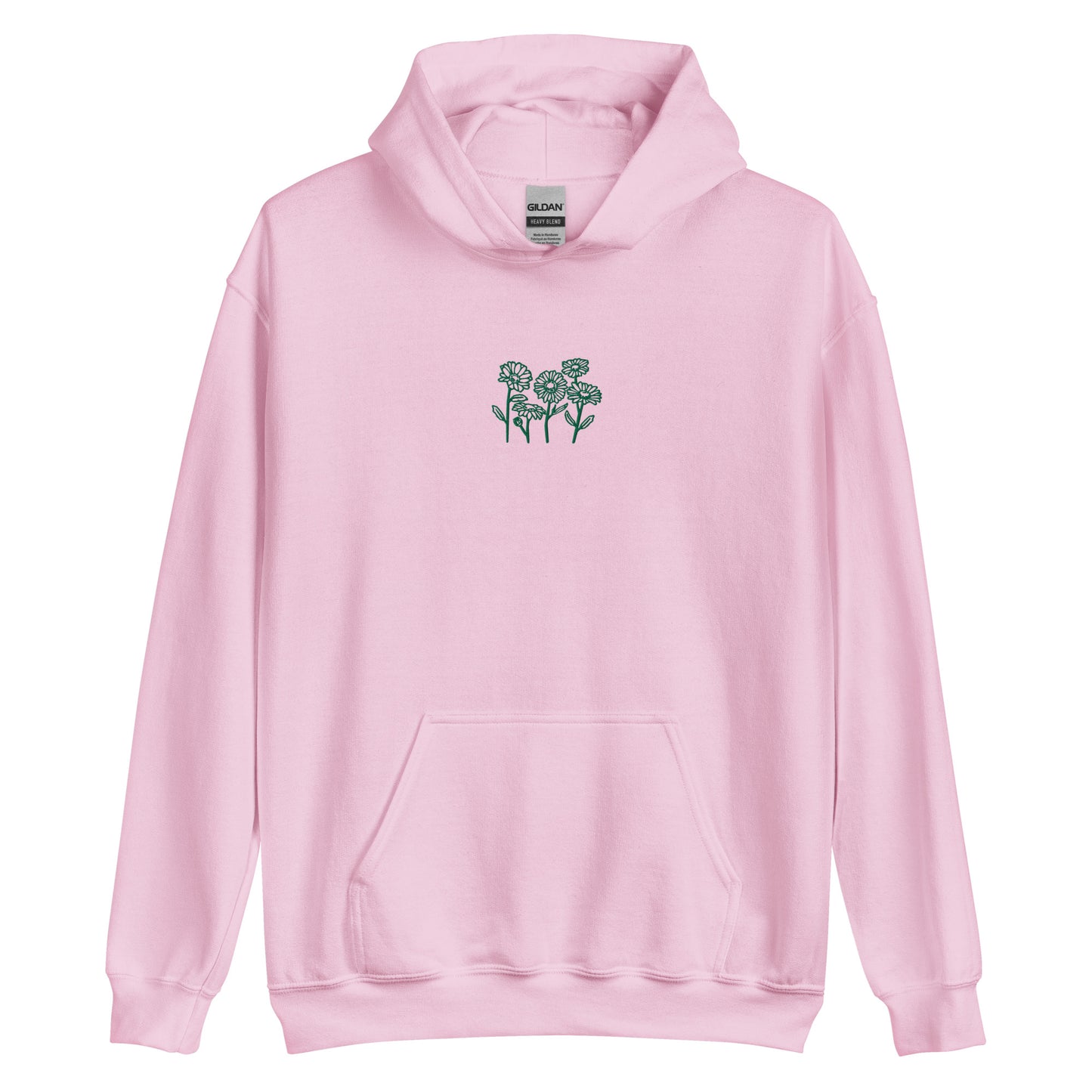 Embroidered Flowers Unisex Hoodie