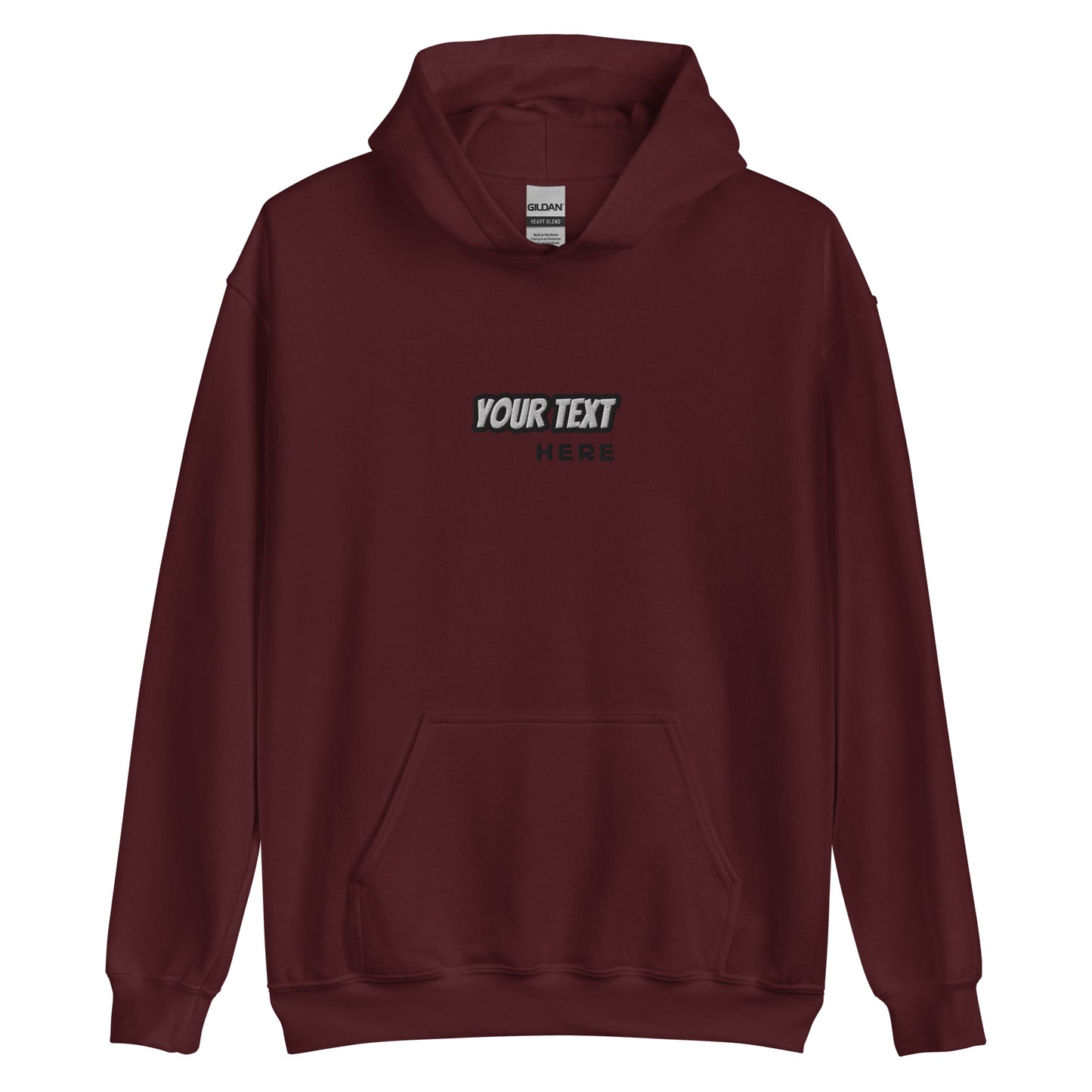 [Customizable text] Unisex Hoodie - Embroidery