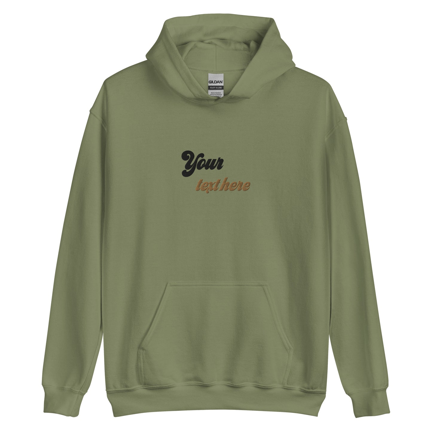 [Customizable text] Unisex Hoodie -Embroidery