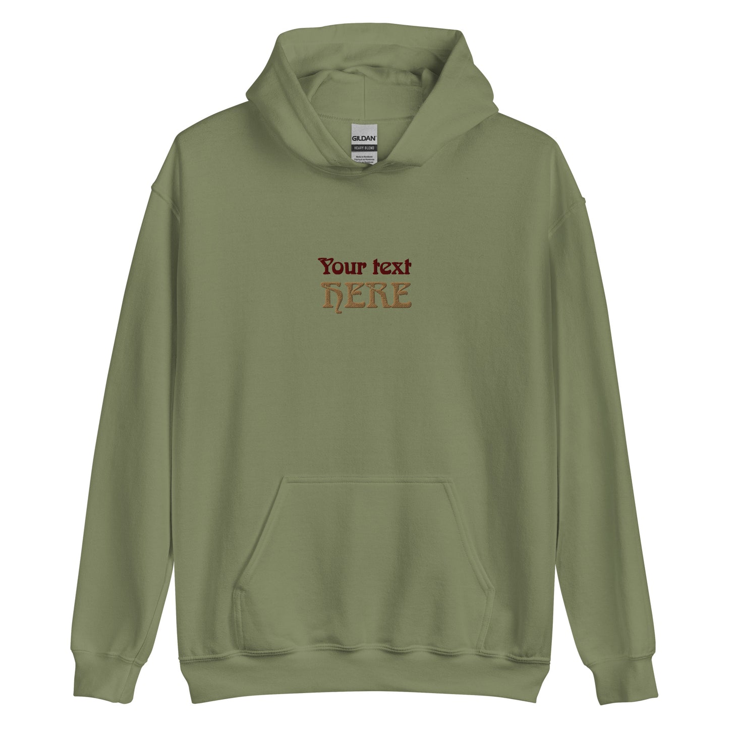 [Customizable text]  Unisex hoodie - Embroidery