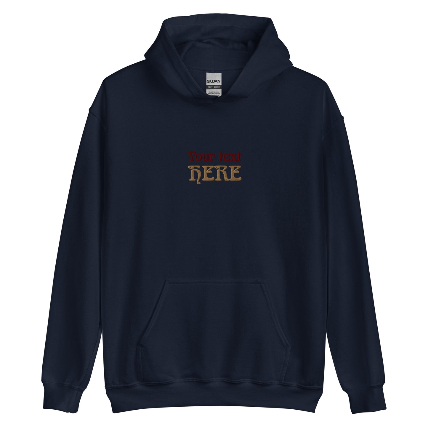 [Customizable text]  Unisex hoodie - Embroidery