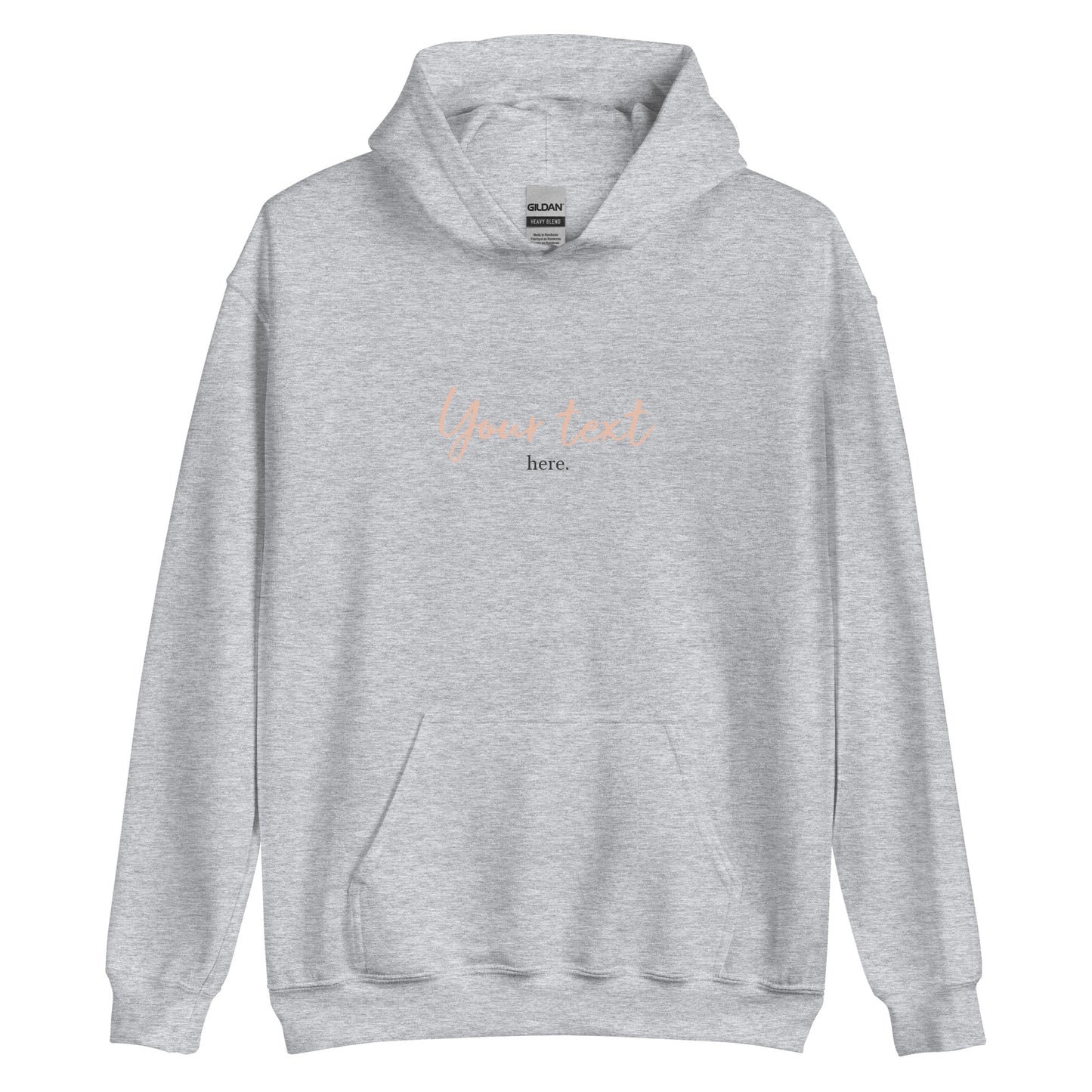 [Customizable text] Unisex hoodie - DTG Printing