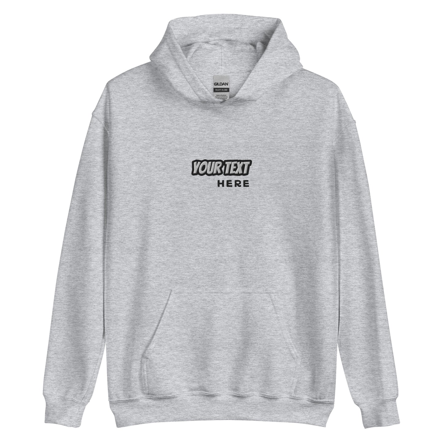 [Customizable text] Unisex Hoodie - Embroidery