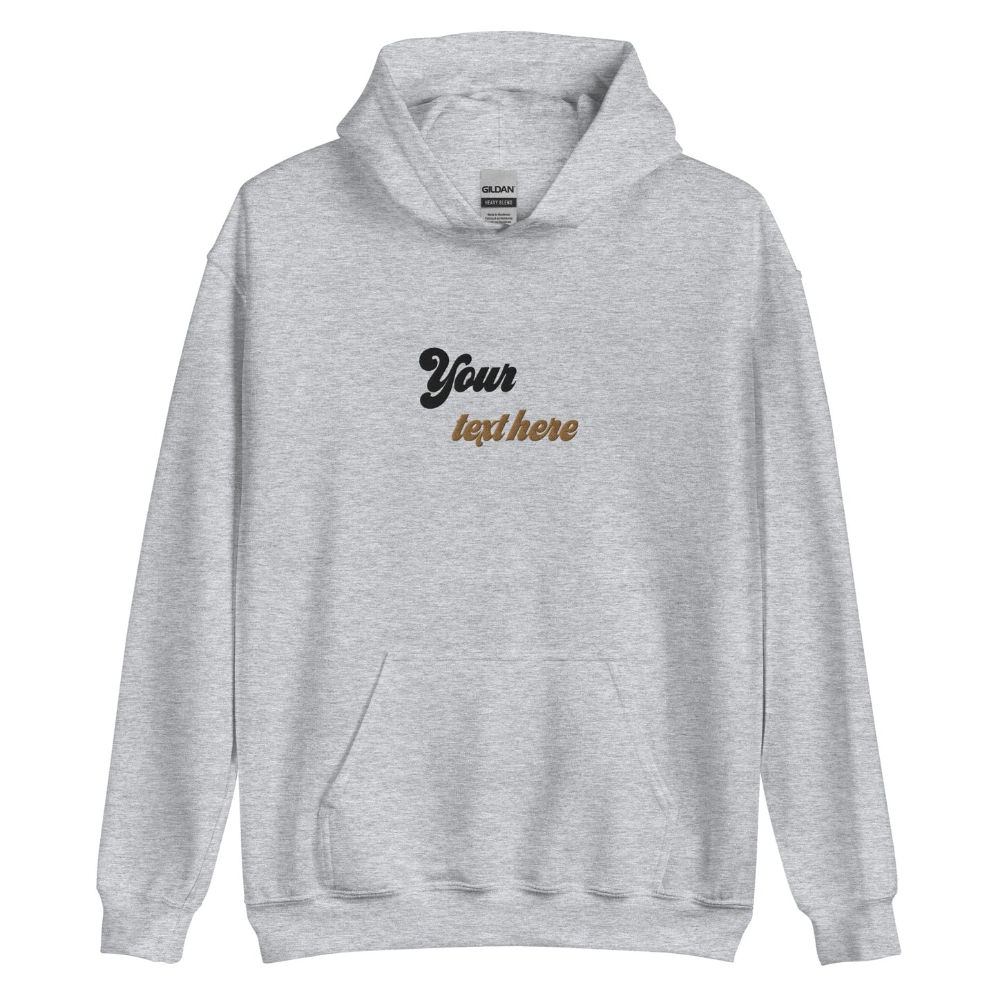 [Customizable text] Unisex Hoodie -Embroidery