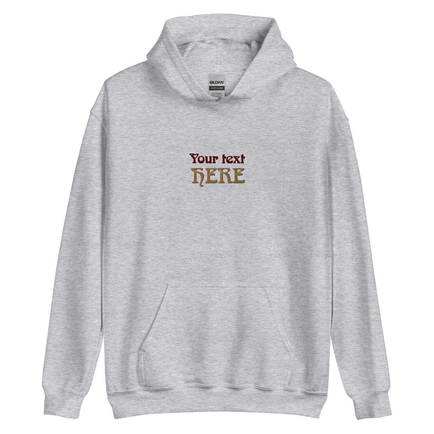 [Customizable text]  Unisex hoodie - Embroidery