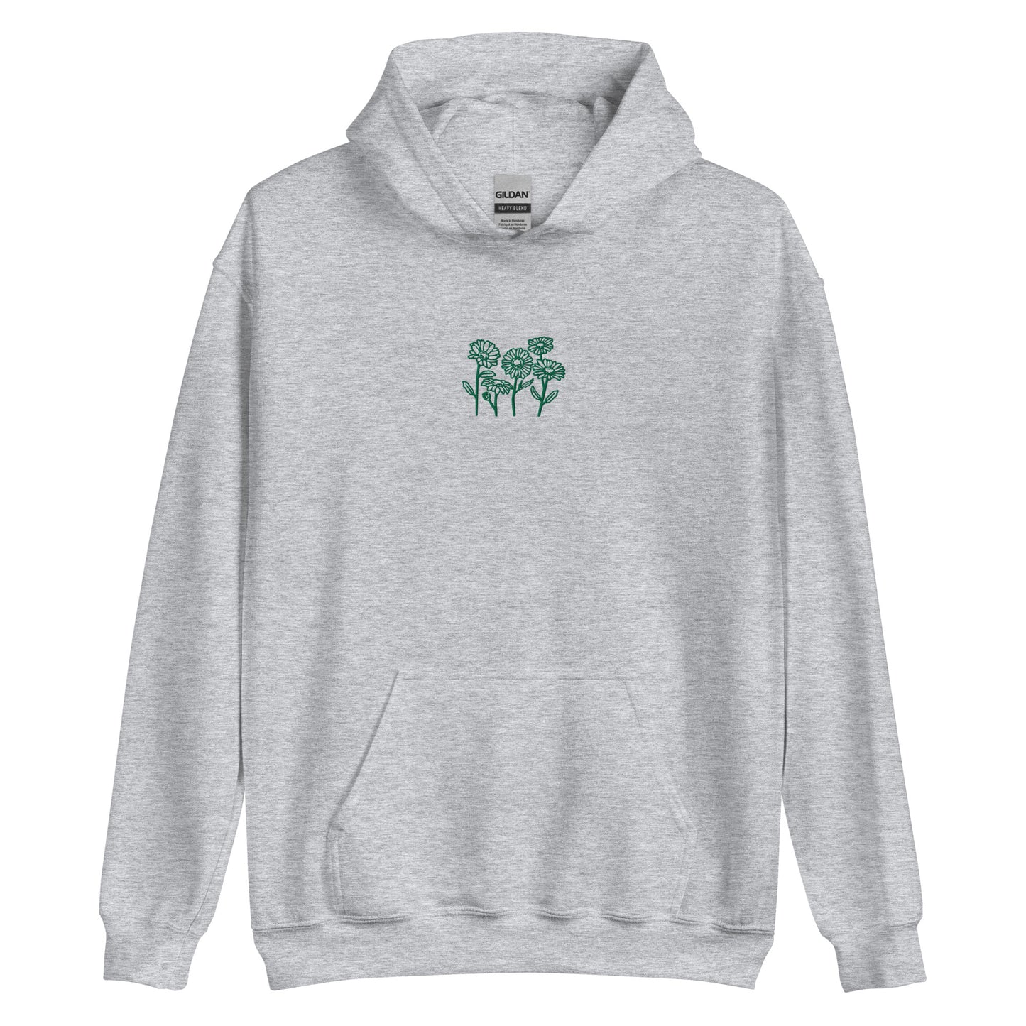 Embroidered Flowers Unisex Hoodie