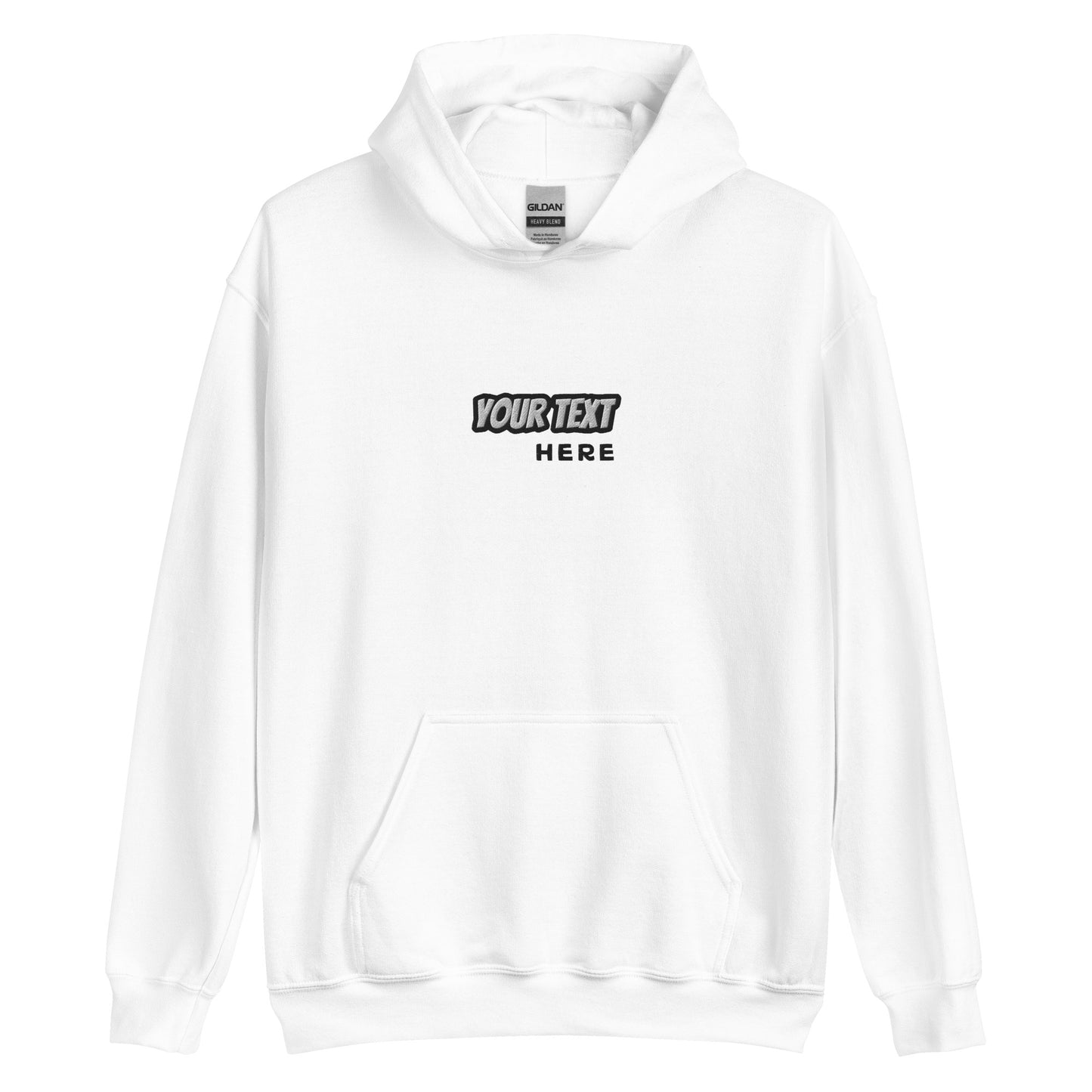 [Customizable text] Unisex Hoodie - Embroidery