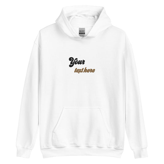 [Customizable text] Unisex Hoodie -Embroidery