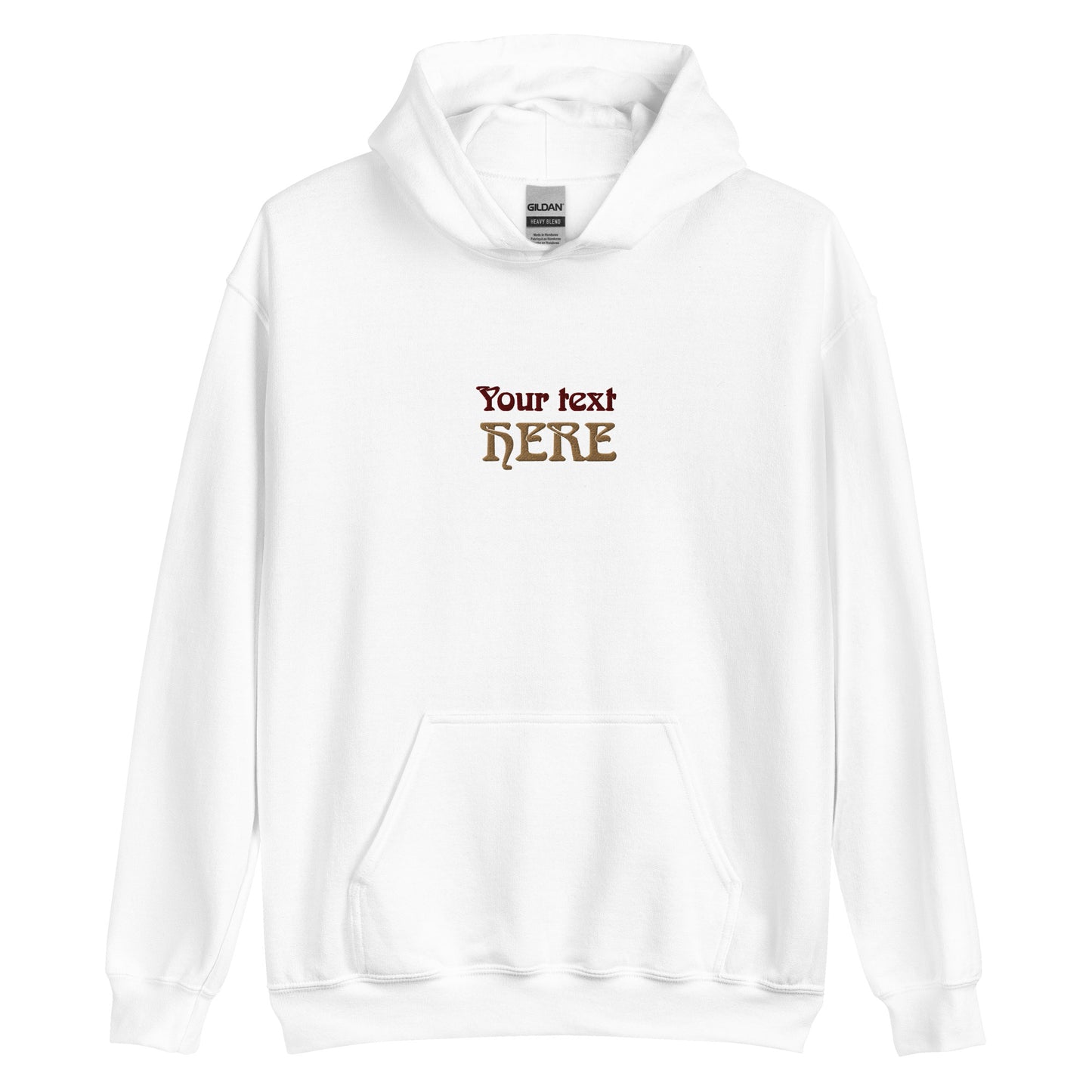 [Customizable text]  Unisex hoodie - Embroidery