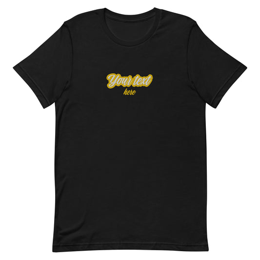 [Customizable text] Unisex T-shirt - Embroidery