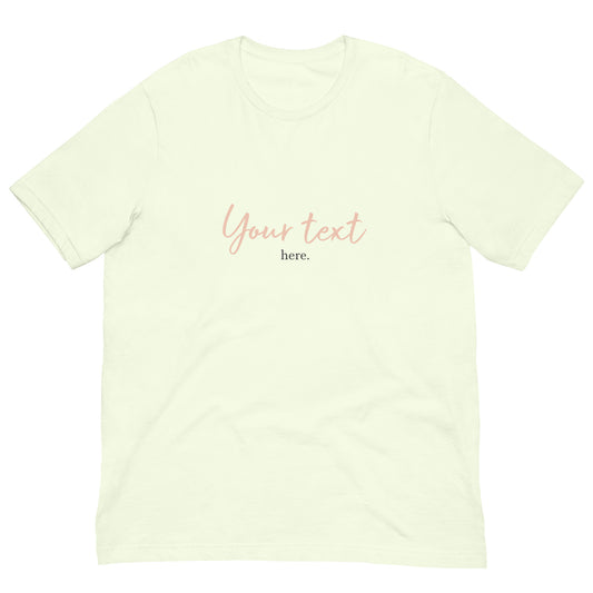 [Customizable text] Creamy Palette Unisex T-shirt - DTG Printing