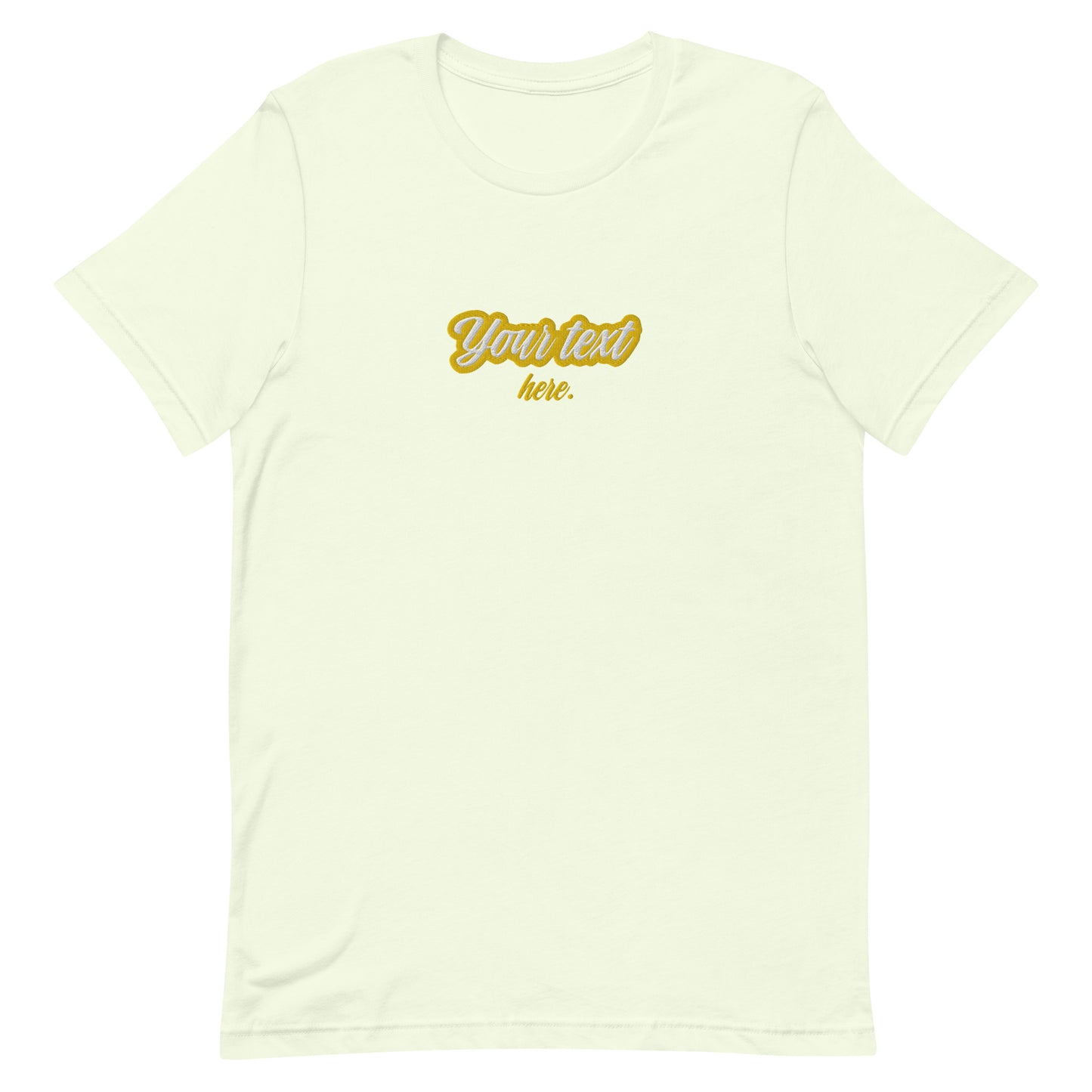 [Customizable text] Creamy Palette Unisex T-shirt - Embroidery