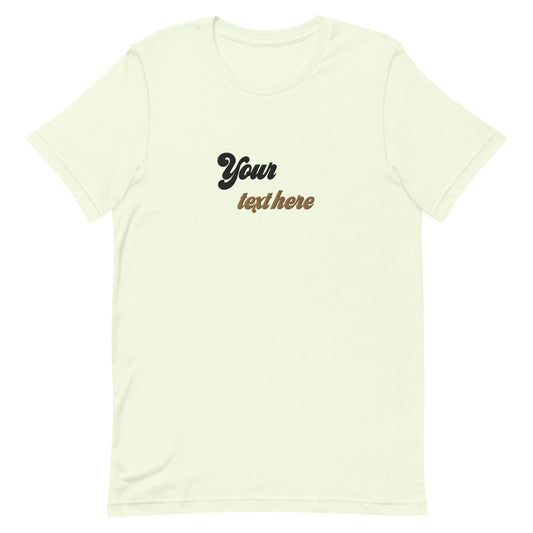 [Customizable text] Creamy Palette Unisex t-shirt -Embroidery