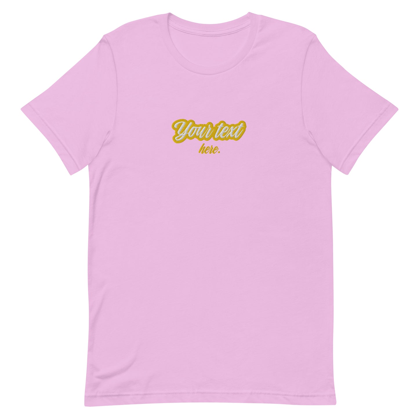 [Customizable text] Creamy Palette Unisex T-shirt - Embroidery