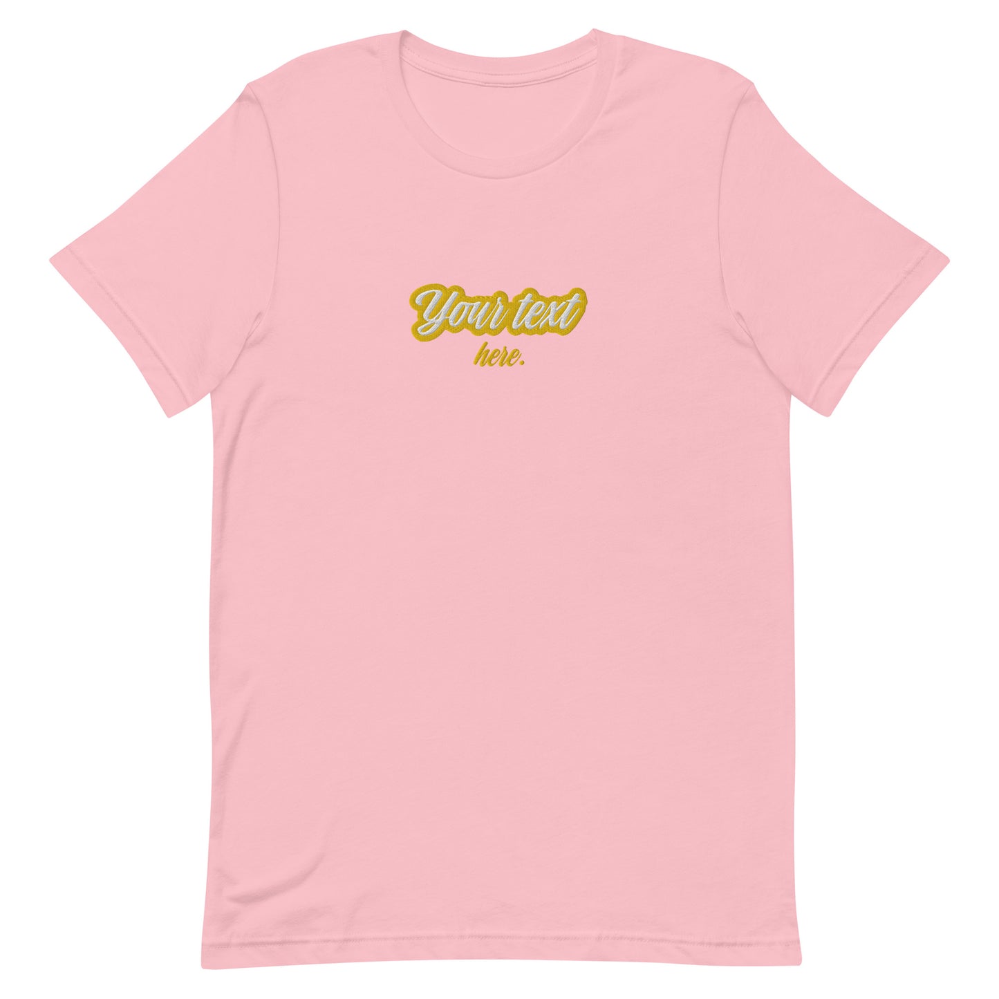 [Customizable text] Creamy Palette Unisex T-shirt - Embroidery