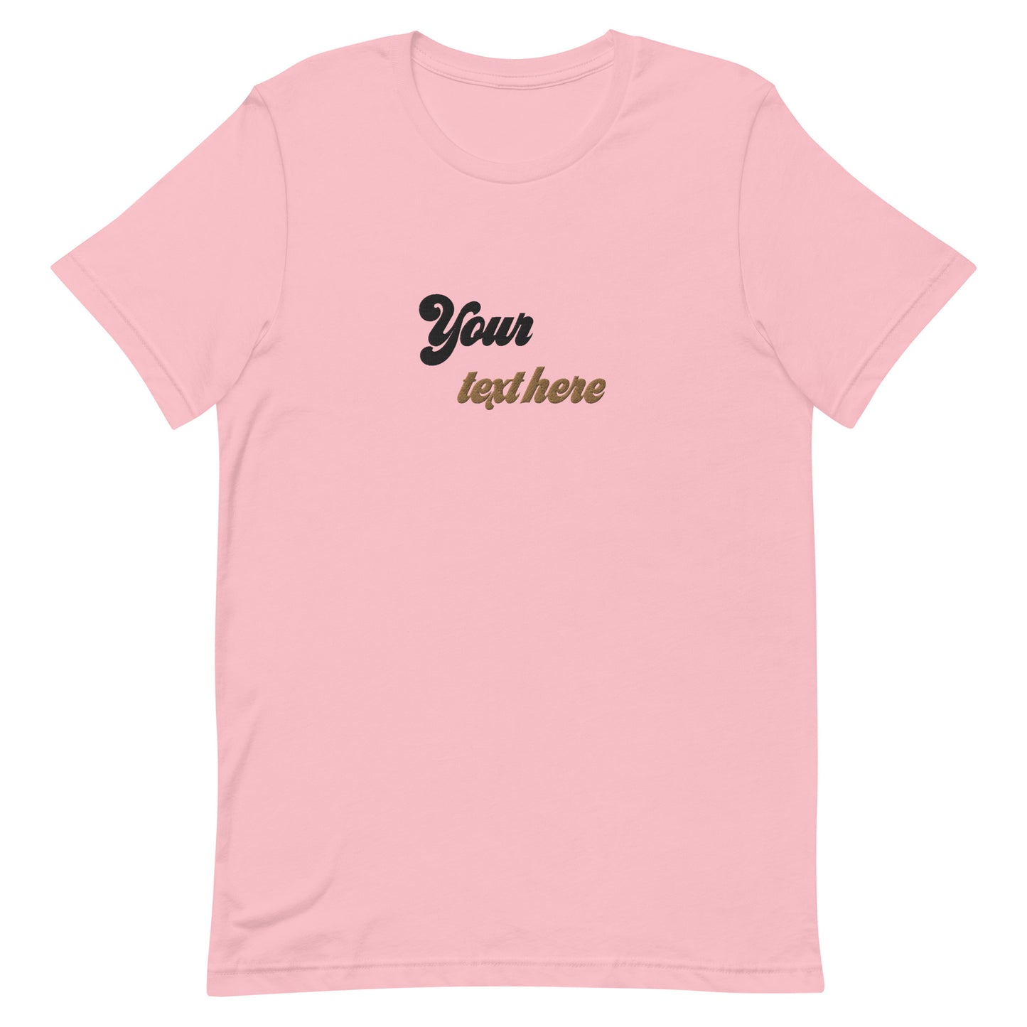 [Customizable text] Creamy Palette Unisex t-shirt -Embroidery