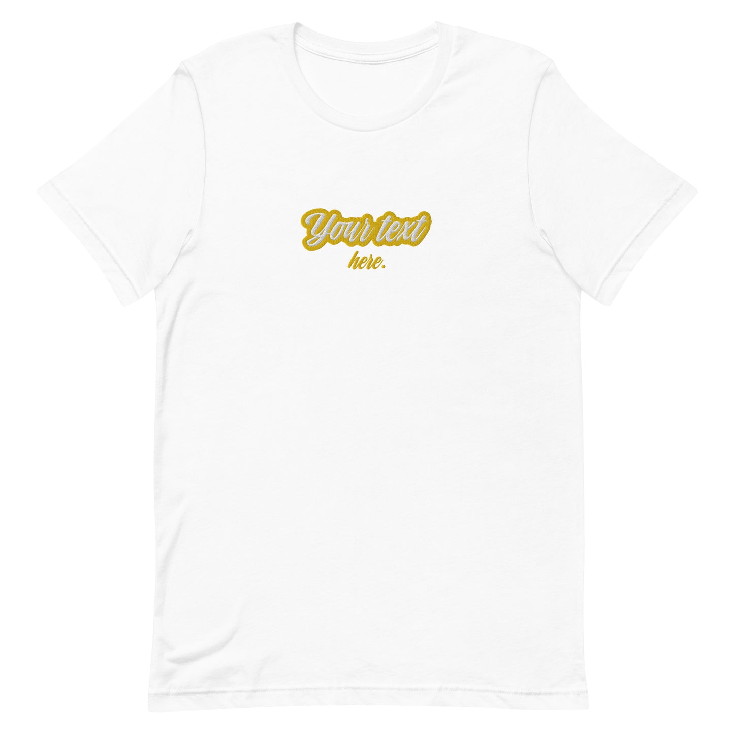 [Customizable text] Creamy Palette Unisex T-shirt - Embroidery