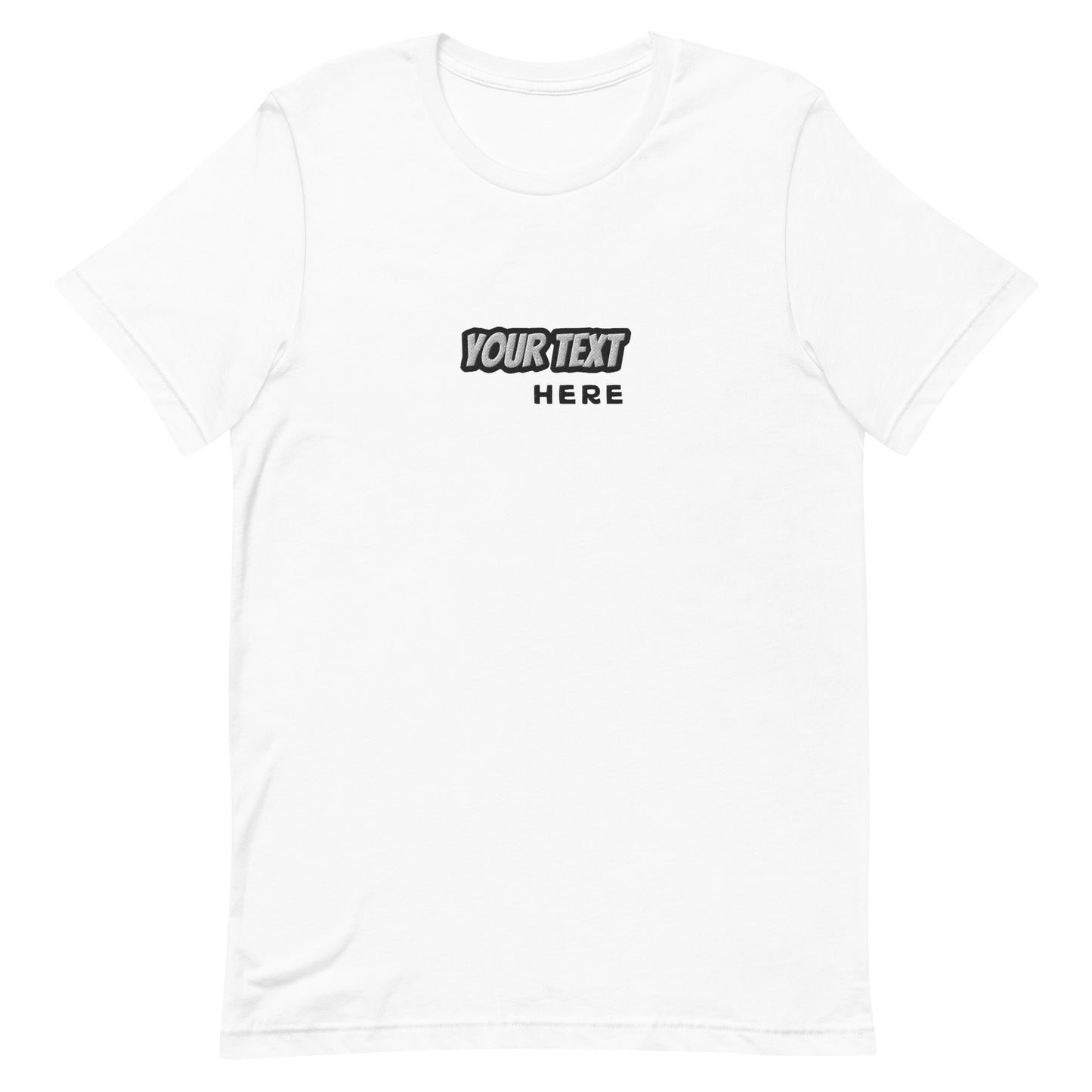 [Customizable text] Unisex T-shirt - Embroidery