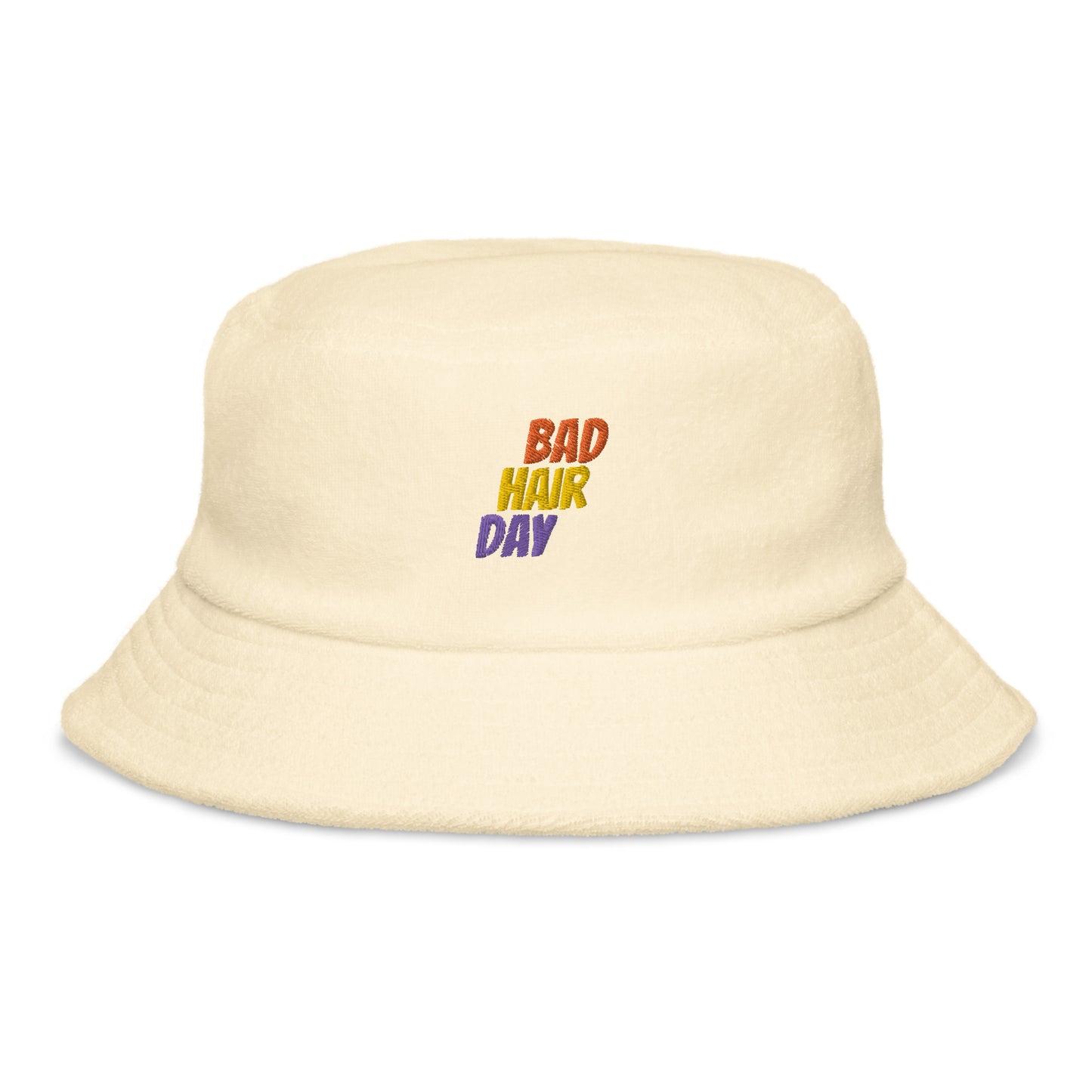 [Customizable] Unstructured terry cloth bucket hat