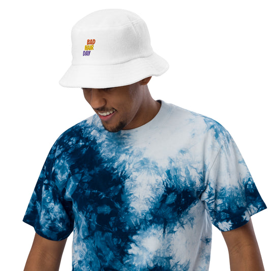 [Customizable] Unstructured terry cloth bucket hat